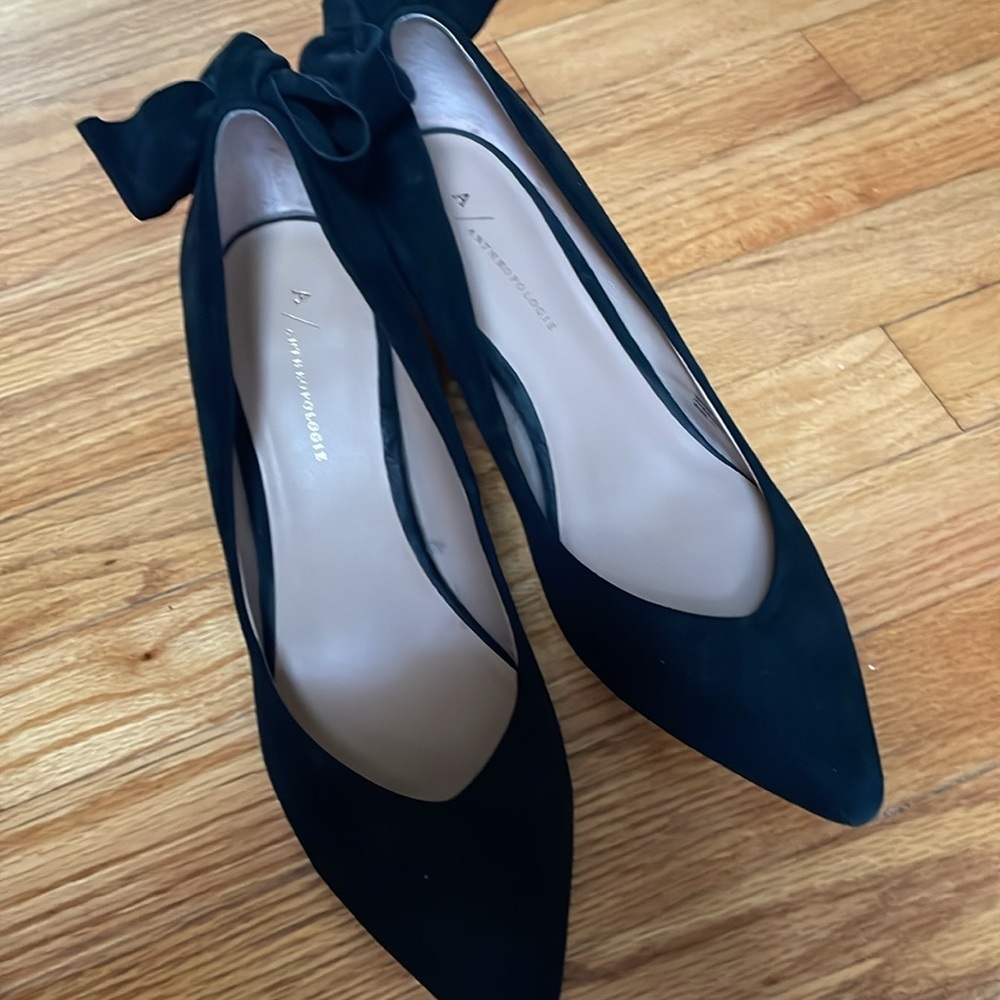 Anthropologie Women’s Size‎ 11.5 M  Bow-Tied Block Heels - Picture 6 of 9